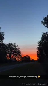 Happy tuesday look how beautiful the sky was this morning