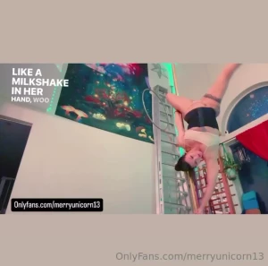 Full 13min video of me training on the pole in my lingerie ppv video