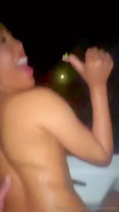 Essa noche estava tan rica estava muy sueltita y traviesa la vista de