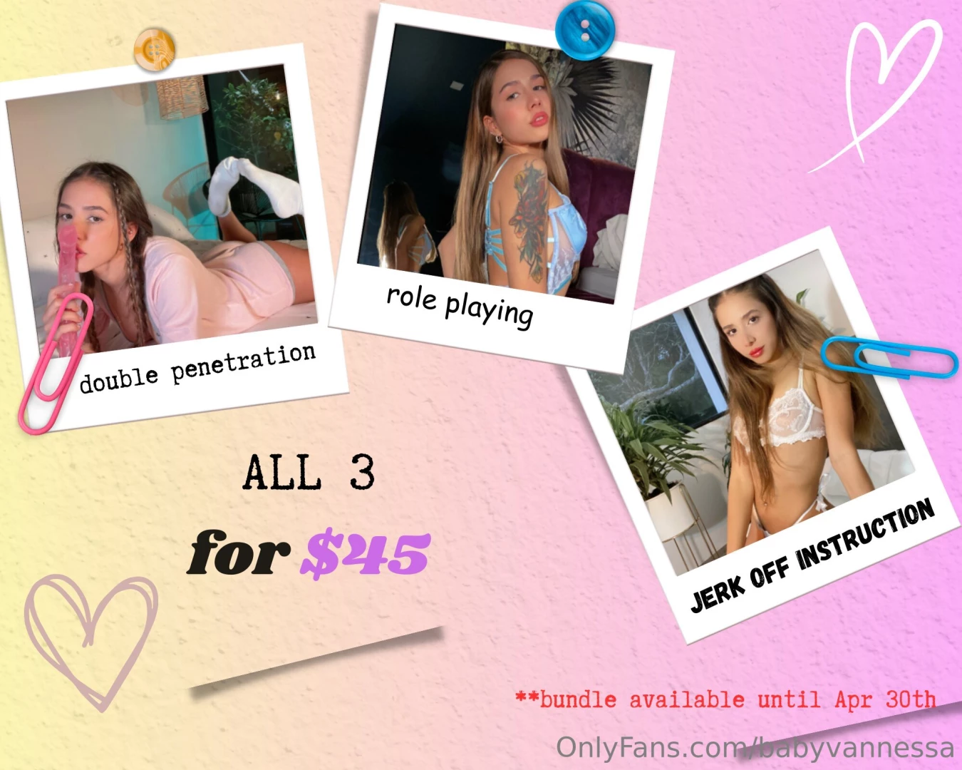 I want it all to be yours you only have till the end of april to get 