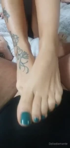 Footjob and cum on feet