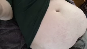 Some casual fat belly play - do i look bigger i ve had such an