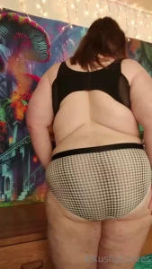 Fat stoned wolf panty try-on party lots of belly and butt teasing