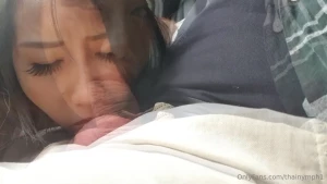 I decided to give my cameraman some head action on the way to work