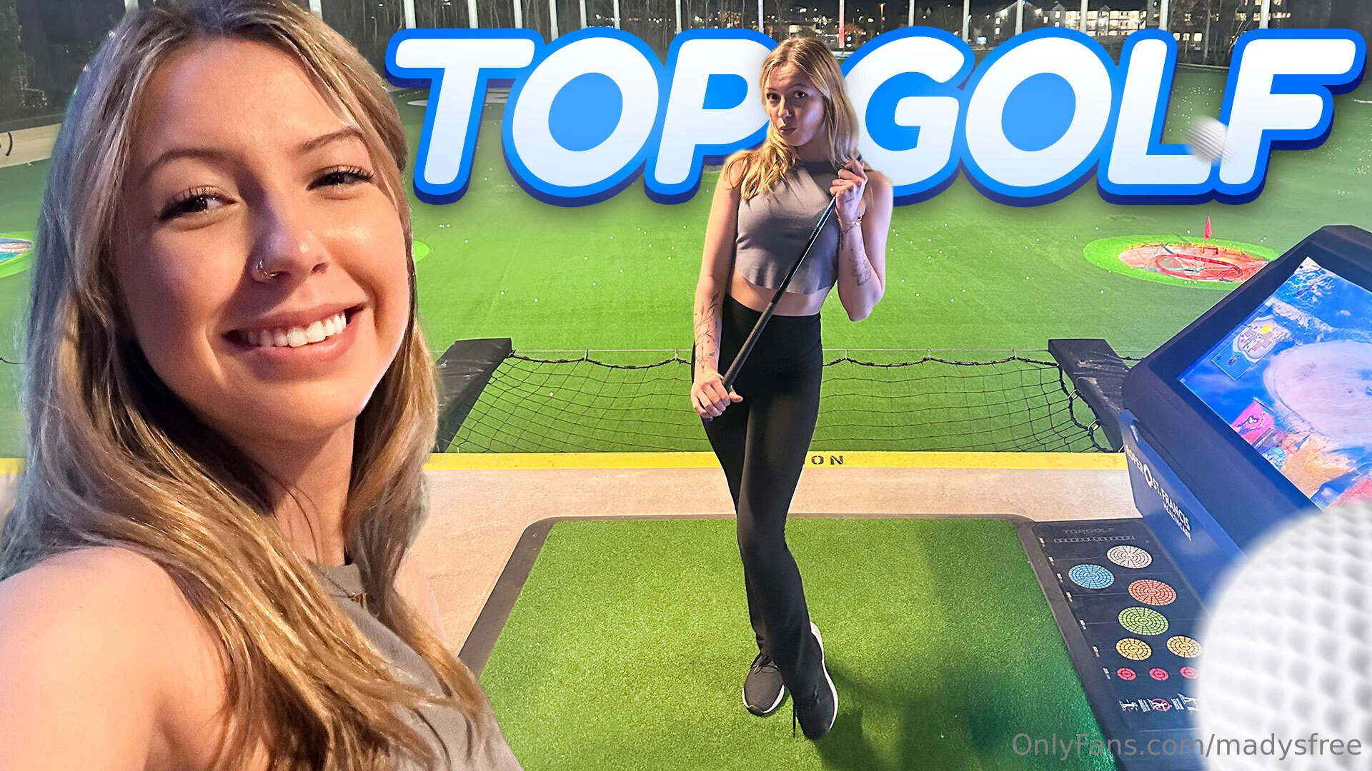 A night at topgolf took my swing at topgolf some hits some misses but 