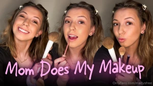 My mom does my makeup letting my mom try her hand at my makeup today