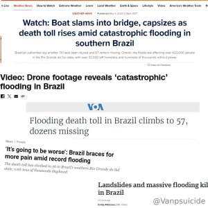 I live in brazil and right now we re facing the worst flooding in 80