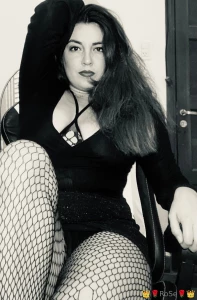 I recorded this just for you dressed in black like a sinful goddess i