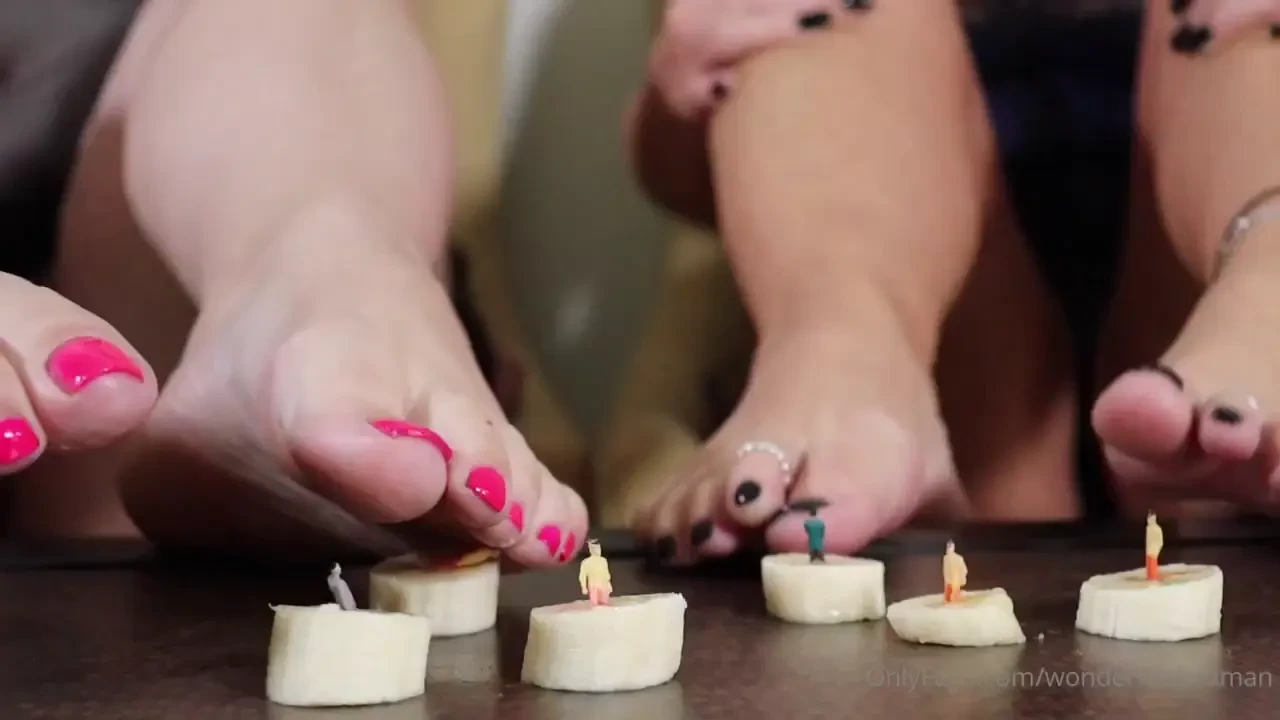 Under our feet giantesses our girls day continues with these tiny men 