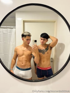 Posing with the friend