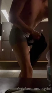Quick ass show in the gyms locker room