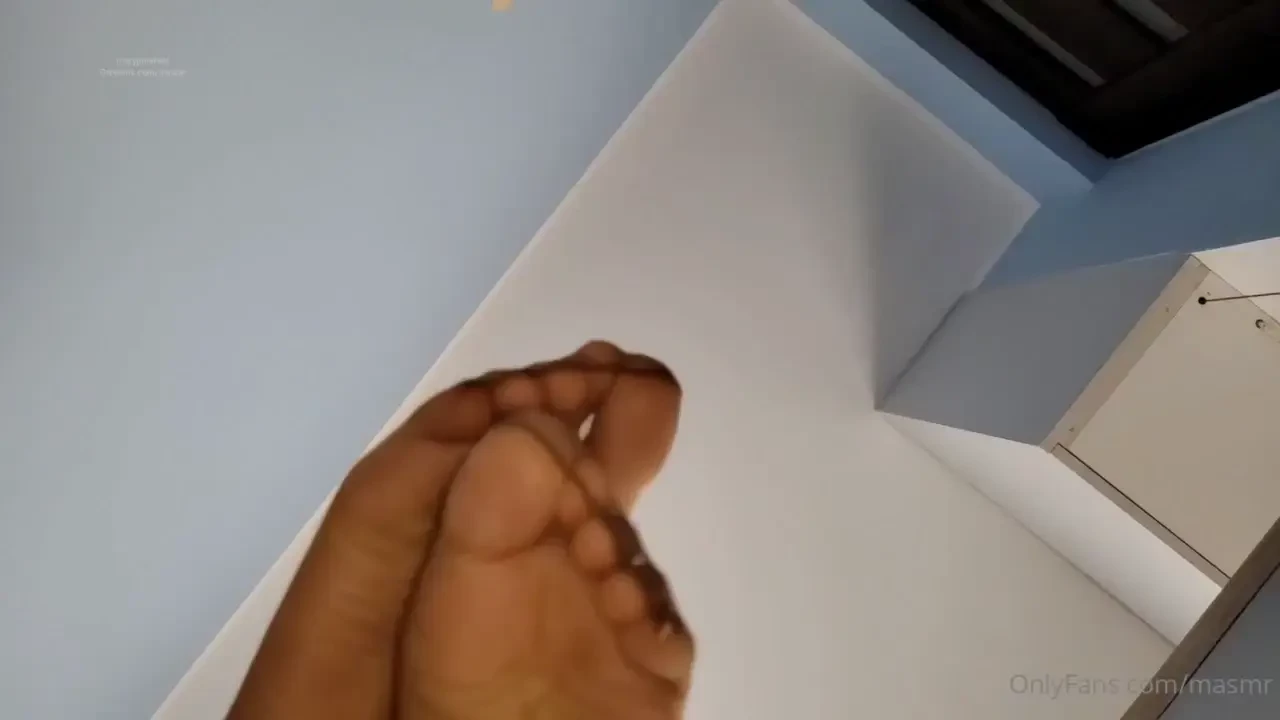 3 march - brown sheer pantyhose camera tapping slow motion floor pov 