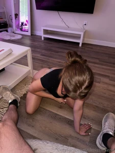 Giving him the sloppiest bj he loves watching me give him the best