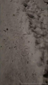 Walking on glittery snow in freezing -16 degrees