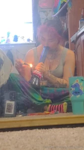 Just a girl and her bong