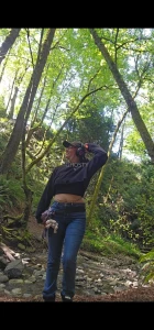 Smoking weed and flashing my tits on a hiking trail