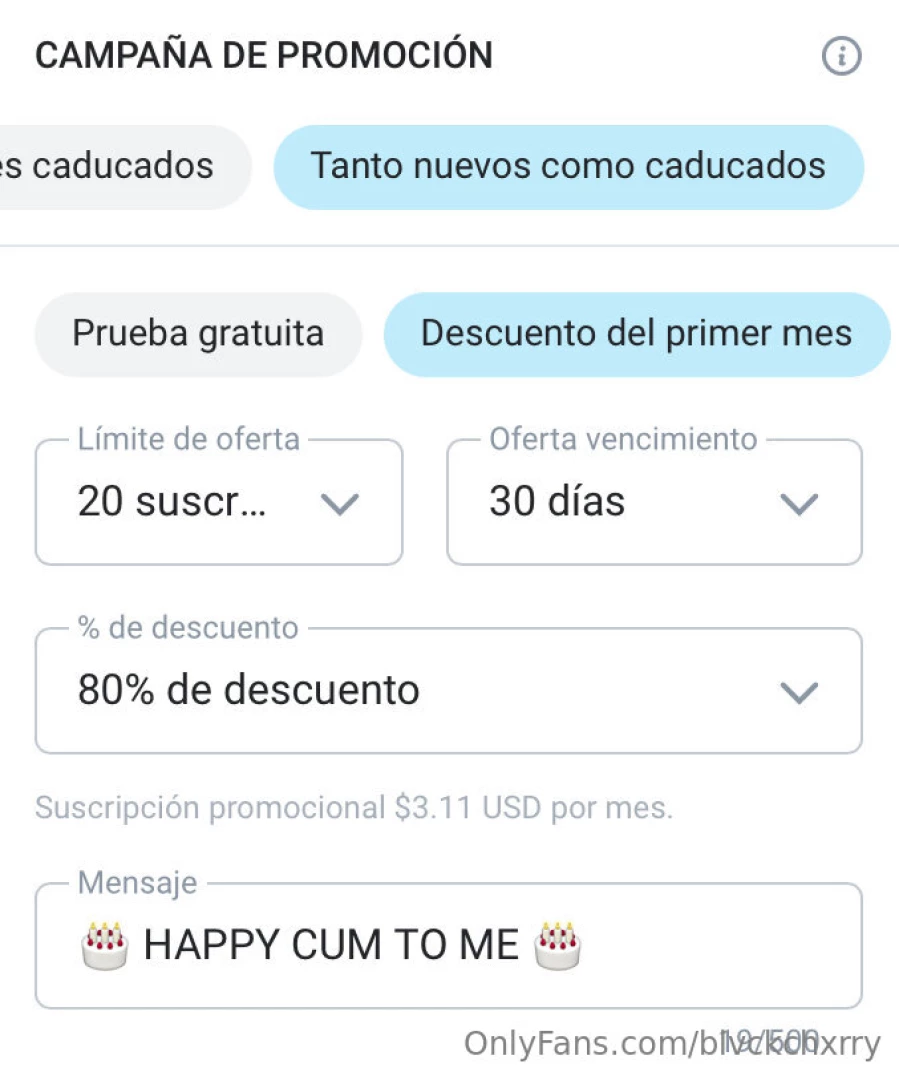 Para celebrar el mes de mi cum deje un super descuento en 