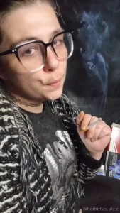 The usual just alice having a quick smoke