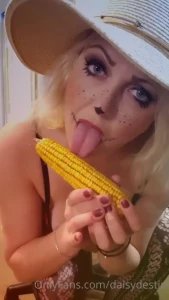 A very horny and corny scarecrow