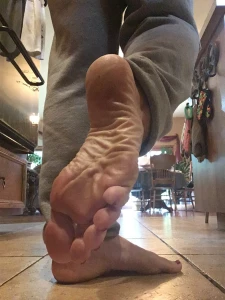 Wow my feet are still leathery from all that hiking i did while on