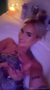 Enjoyed a candle lit bubble bath after work but i wish this bath was