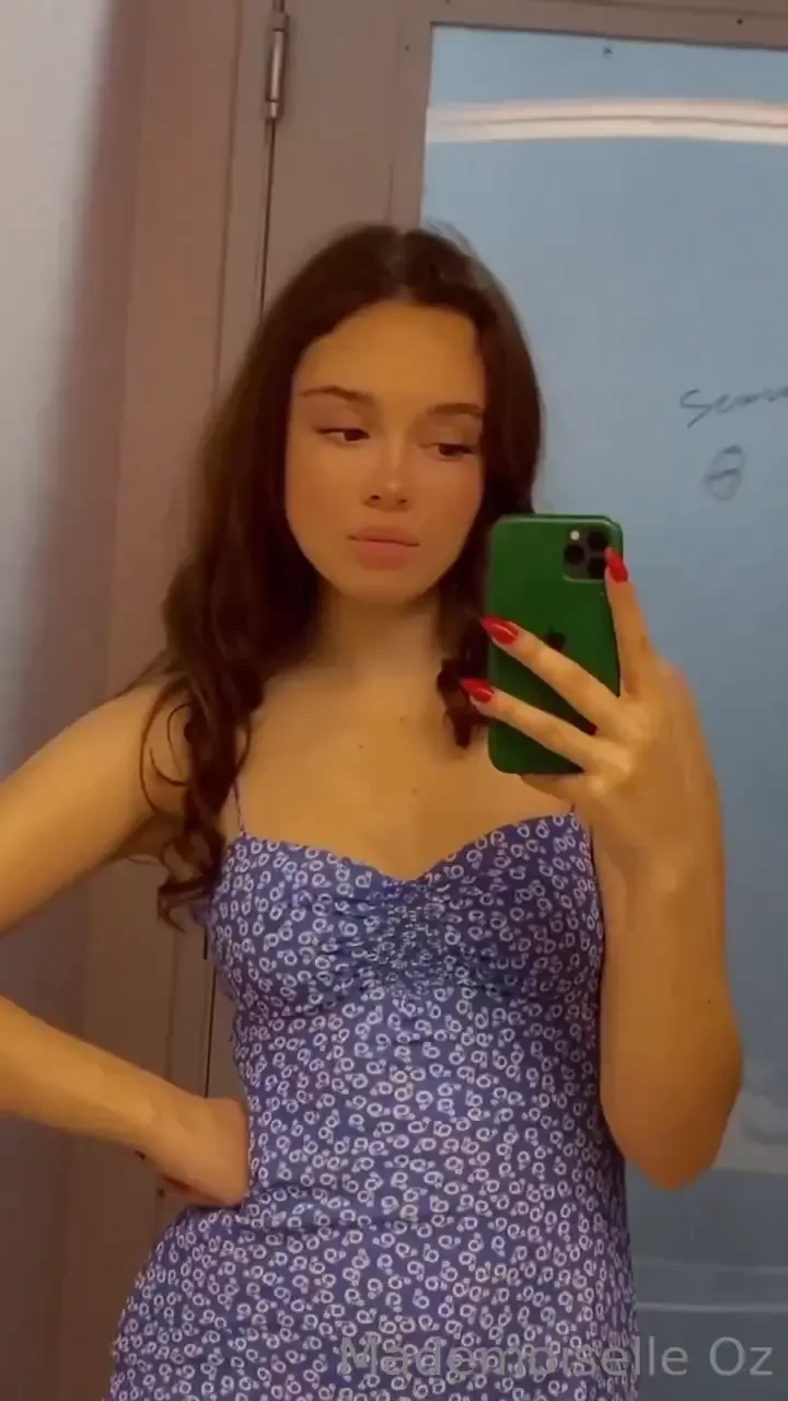 What do you think of this blue dress better on than off 