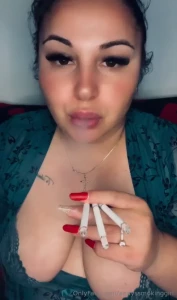 Enjoying my cigarettes before i go to bed