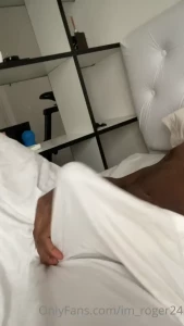 Good morning my huge cock woke up hard today