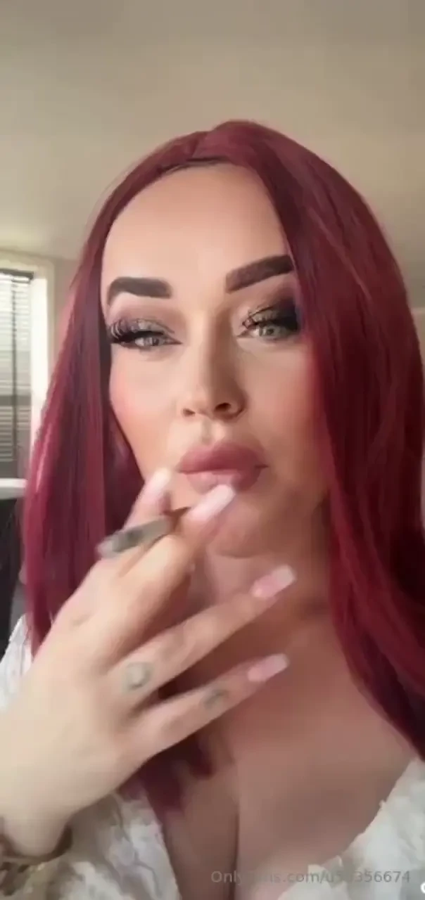 Red hair smoking 