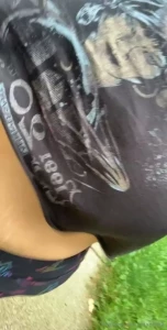 Flashing my morning tits no bra cut off shirt and short shorts i got a