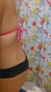 Just taking off my bikini before showering