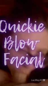 Quickie blow facial in the middle of doing laundry when my fbw shows