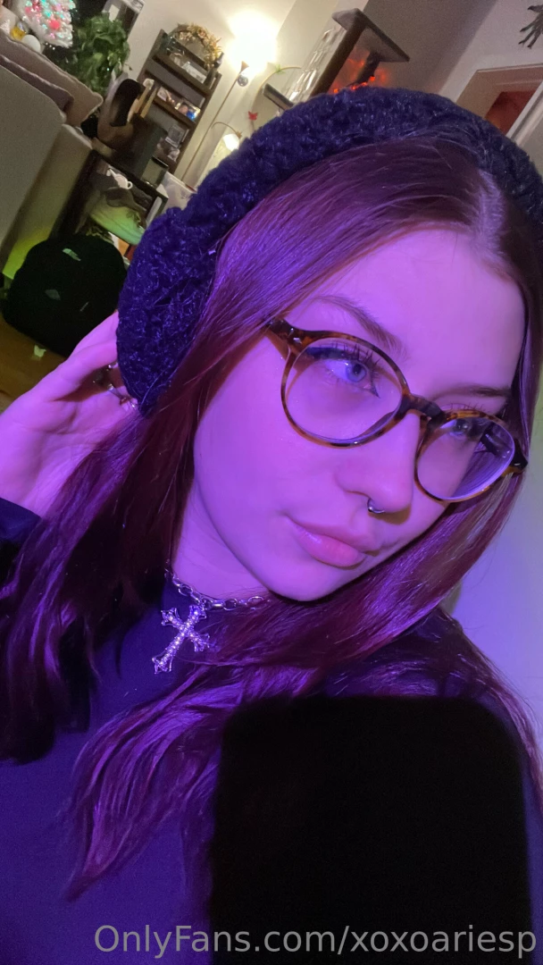 Staying warm with my cute fuzzy earmuffs 