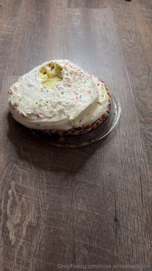 This poor cake couldn t handle my cheeks 