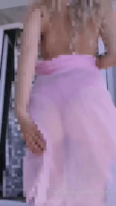 The dress doesn t censor my booty that good so i added some pixels for