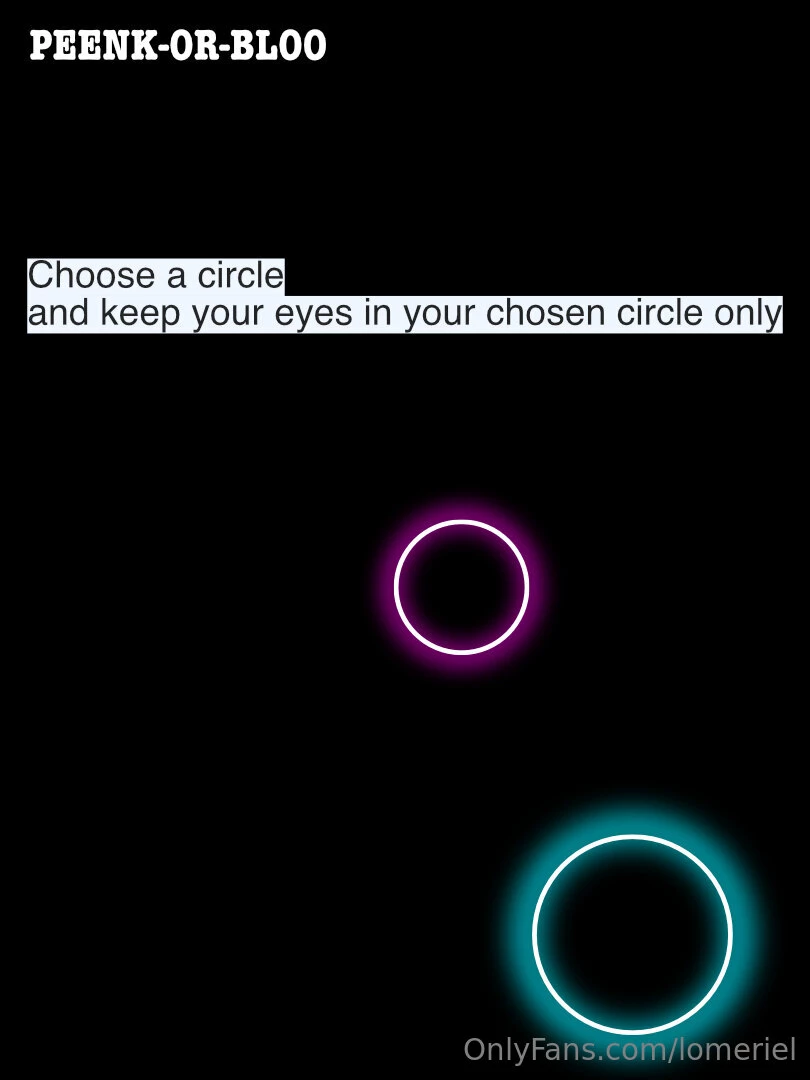 Peenk-or-bloo 1 rules no second chances you must pick pink or blue 