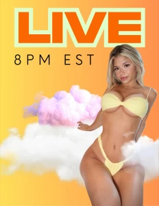 Going live friday 5 30 at 8pm