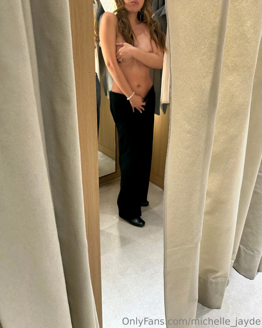 I had to go to the mall to try on some clothes left the curtain open part 1 