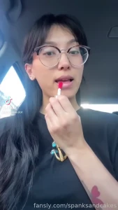Lip gloss yes or no asian tiktok cute cutegirl innocent petite glasses