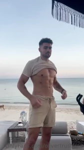 Pov i m putting on a shirt and you take a quick video while giggling