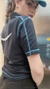 You ever wondered how the delivery girl acts in the elevator when you