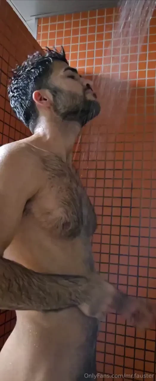 After a good workout a warm shower is just right 