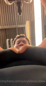 Gym time can you concentrate with these titties out smiling at you