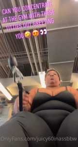 Gym time can you concentrate with these titties out smiling at you part 1