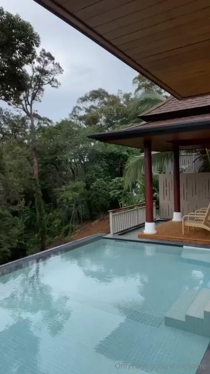 Naked all the time in the villa skinny dipping with me 