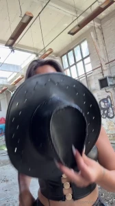 Cowgirl mode activated leather attitude and no mercy so how do you