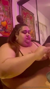 Eating the rest of my dave s hot chicken huge burp towards the end i m