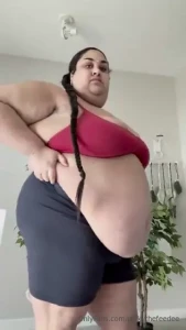 Standing belly play before i make dinner jus let out a burp at the end
