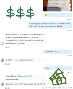 He is so pathetic that he even paid for my friends at the restaurant