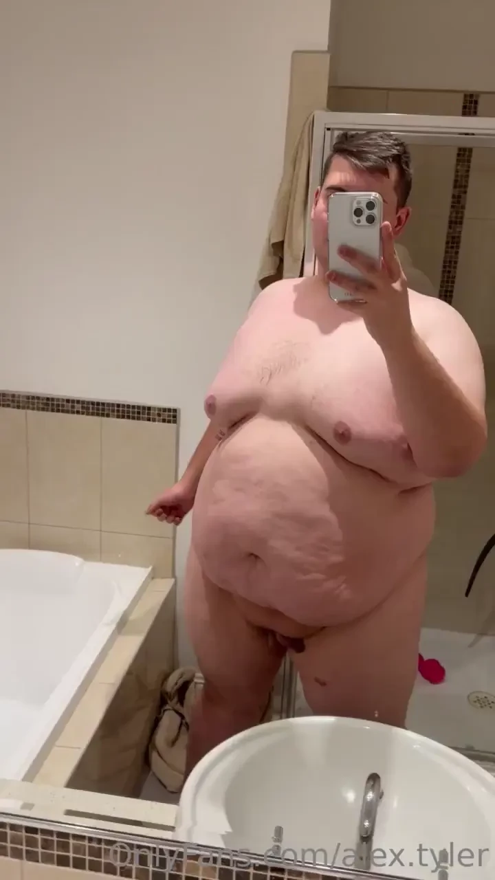 Pt 2 of belly play and jiggles my cock is small but flops around 